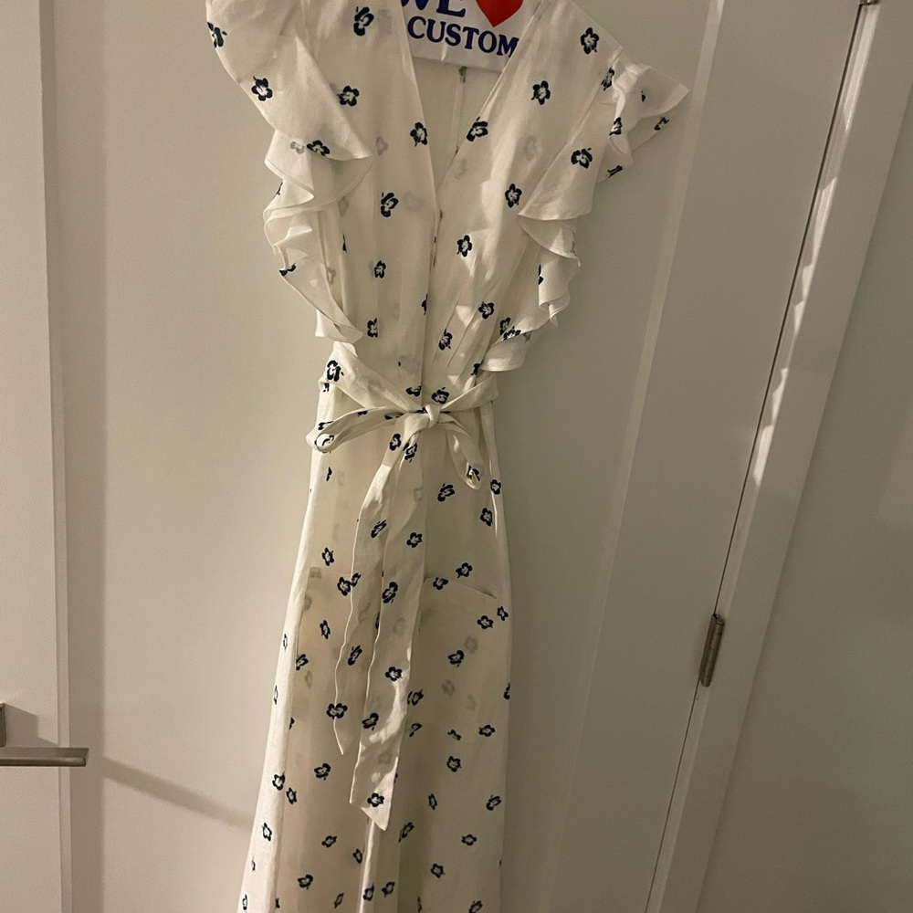 Reformation white linen dress